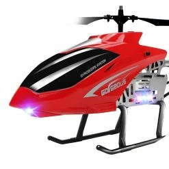 3.5CH 75cm Super Large Remote Control Drone Durable RC Helicopter 2300mAh Battery Type A - Red