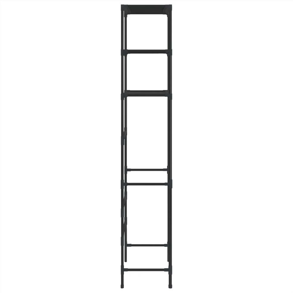 3-Tier Storage Rack Over Toilet Black 53x28x169 Cm - Image 4