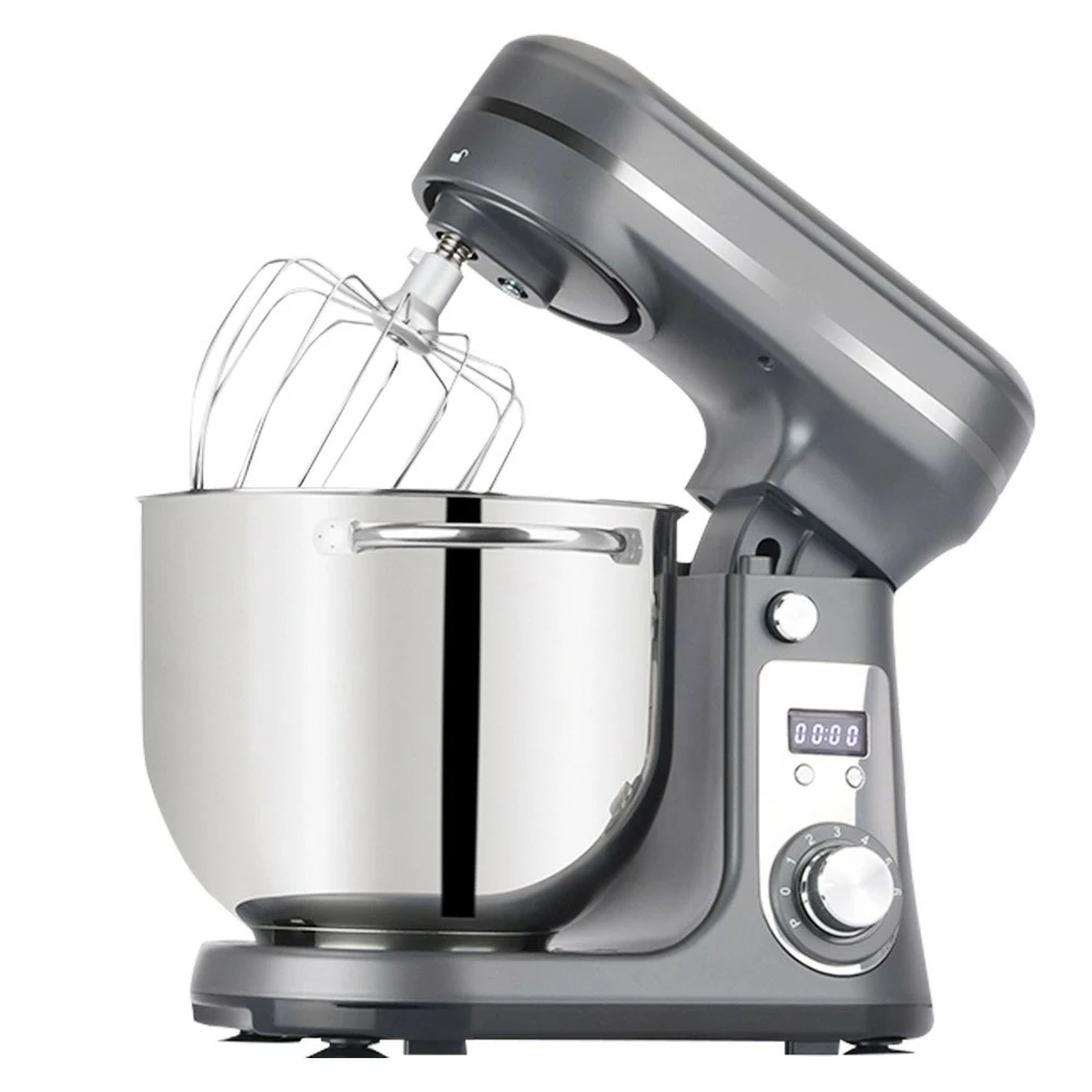 BioloMix BM601 1200W Kitchen Food Stand Mixer, Cream Egg Whisk, Cake Dough Kneader, 6L Capacity, Stainless Steel Bowl, 6-Speed, LED Display - Grey 3 BioloMix BM601 1200W Kitchen Food Stand Mixer, Cream Egg Whisk, Cake Dough Kneader, 6L Capacity, Stainless Steel Bowl, 6-Speed, LED Display - Grey