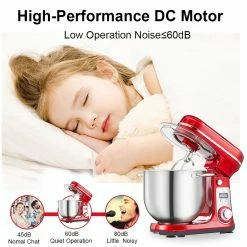 BioloMix BM601 1200W Kitchen Food Stand Mixer, Cream Egg Whisk, Cake Dough Kneader, 6L Capacity, Stainless Steel Bowl, 6-Speed, LED Display - Grey 9 BioloMix BM601 1200W Kitchen Food Stand Mixer, Cream Egg Whisk, Cake Dough Kneader, 6L Capacity, Stainless Steel Bowl, 6-Speed, LED Display - Grey -Wltoys Shop BioloMix BM601 1200W Kitchen Food Stand Mixer Grey 519583 2