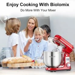 BioloMix BM601 1200W Kitchen Food Stand Mixer, Cream Egg Whisk, Cake Dough Kneader, 6L Capacity, Stainless Steel Bowl, 6-Speed, LED Display - Grey 11 BioloMix BM601 1200W Kitchen Food Stand Mixer, Cream Egg Whisk, Cake Dough Kneader, 6L Capacity, Stainless Steel Bowl, 6-Speed, LED Display - Grey -Wltoys Shop BioloMix BM601 1200W Kitchen Food Stand Mixer Grey 519583 4