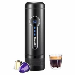 BioloMix CP010 Wireless Portable Coffee Maker, 15-18 Bar Electric Capsule Espresso Machine, 7800mAh Battery, 50ml Water Capacity