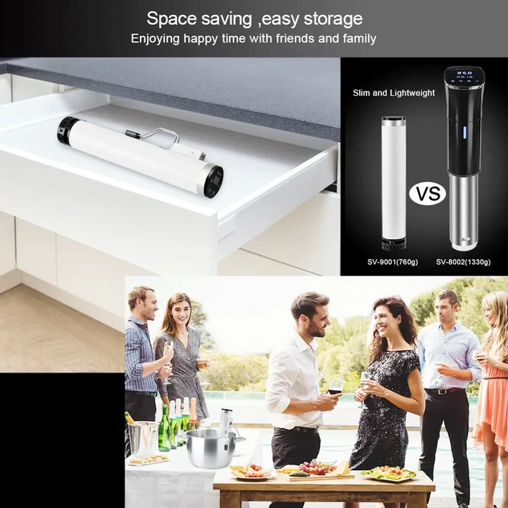 BioloMix SV-9001 Smart WiFi Sous Vide Cooker, Thermal Immersion Circulator, APP Control, IPX7 Waterproof, Touch Screen, Timer Control 8 BioloMix SV-9001 Smart WiFi Sous Vide Cooker, Thermal Immersion Circulator, APP Control, IPX7 Waterproof, Touch Screen, Timer Control - Image 6