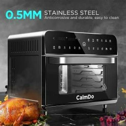 Calmdo CD-AF25EU 12 In 1 Smart Air Fryer Toaster Oven 25L Extra-Large 1800W 12 Preset Functions With 4-layer Grill LED Digital Touch Screen - Black 11 Calmdo CD-AF25EU 12 In 1 Smart Air Fryer Toaster Oven 25L Extra-Large 1800W 12 Preset Functions With 4-layer Grill LED Digital Touch Screen - Black -Wltoys Shop Calmdo CD AF25EU 1800W 25L Extra Large Air Fryer Toaster Oven 508997 3