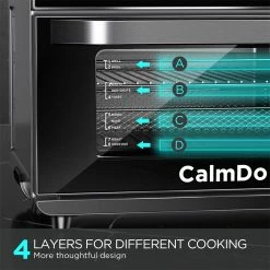 Calmdo CD-AF25EU 12 In 1 Smart Air Fryer Toaster Oven 25L Extra-Large 1800W 12 Preset Functions With 4-layer Grill LED Digital Touch Screen - Black 12 Calmdo CD-AF25EU 12 In 1 Smart Air Fryer Toaster Oven 25L Extra-Large 1800W 12 Preset Functions With 4-layer Grill LED Digital Touch Screen - Black -Wltoys Shop Calmdo CD AF25EU 1800W 25L Extra Large Air Fryer Toaster Oven 508997 4