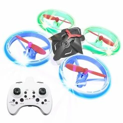 Flytec T22 Cool LED Breathing Lights RC Drone Altitude-Hold Remote Control Drone 3D Rolling - Red