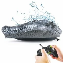 Flytec V005 RC Boat 2.4G Remote Control Electric Racing Boat For Pools With Simulation Crocodile Head RC Toy