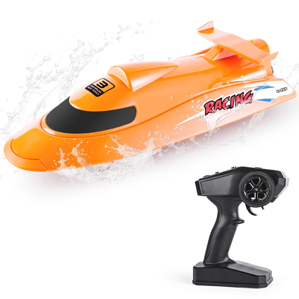 Flytec V009 30KM High Speed RC Jet Boat With Self-righting Feature For Pool And Lakes - Orange 4 Flytec V009 30KM High Speed RC Jet Boat With Self-righting Feature For Pool And Lakes - Orange - Image 2