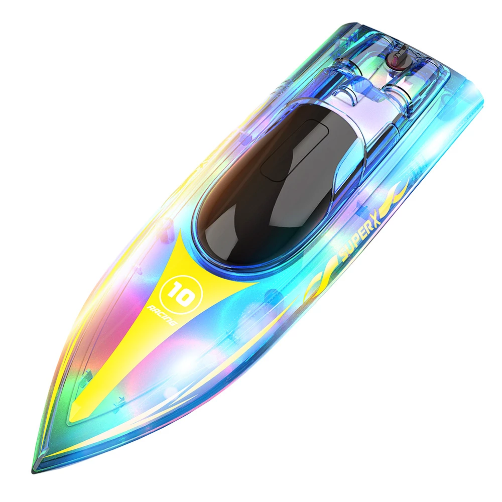 Flytec V555 2.4GHz Racing RC Boats 15KM/H With Transparent Cover And Bright LED Light Effect - Blue Three Batteries 4 Flytec V555 2.4GHz Racing RC Boats 15KM/H With Transparent Cover And Bright LED Light Effect - Blue Three Batteries - Image 2
