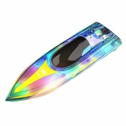 Flytec V555 2.4GHz Racing RC Boats 15KM/H With Transparent Cover And Bright LED Light Effect - Blue Two Batteries -Wltoys Shop Flytec V555 2 4GHz Racing RC Boats Blue Two Batteries 518121 2
