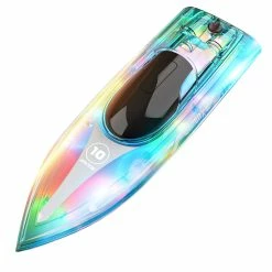 Flytec V555 2.4GHz Racing RC Boats 15KM/H With Transparent Cover And Bright LED Light Effect - Green Three Batteries 11 Flytec V555 2.4GHz Racing RC Boats 15KM/H With Transparent Cover And Bright LED Light Effect - Green Three Batteries -Wltoys Shop Flytec V555 2 4GHz Racing RC Boats Green Three Batteries 518124 3