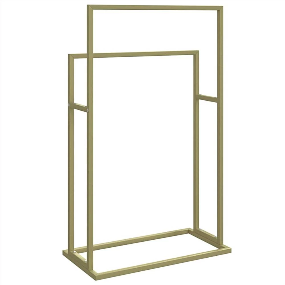 Freestanding Towel Rack Gold 48x24x78.5 Cm Iron - Image 5