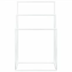 Freestanding Towel Rack White 48x24x79 Cm Iron 10 Freestanding Towel Rack White 48x24x79 Cm Iron -Wltoys Shop Freestanding Towel Rack White 48x24x79 cm Iron 512933 2