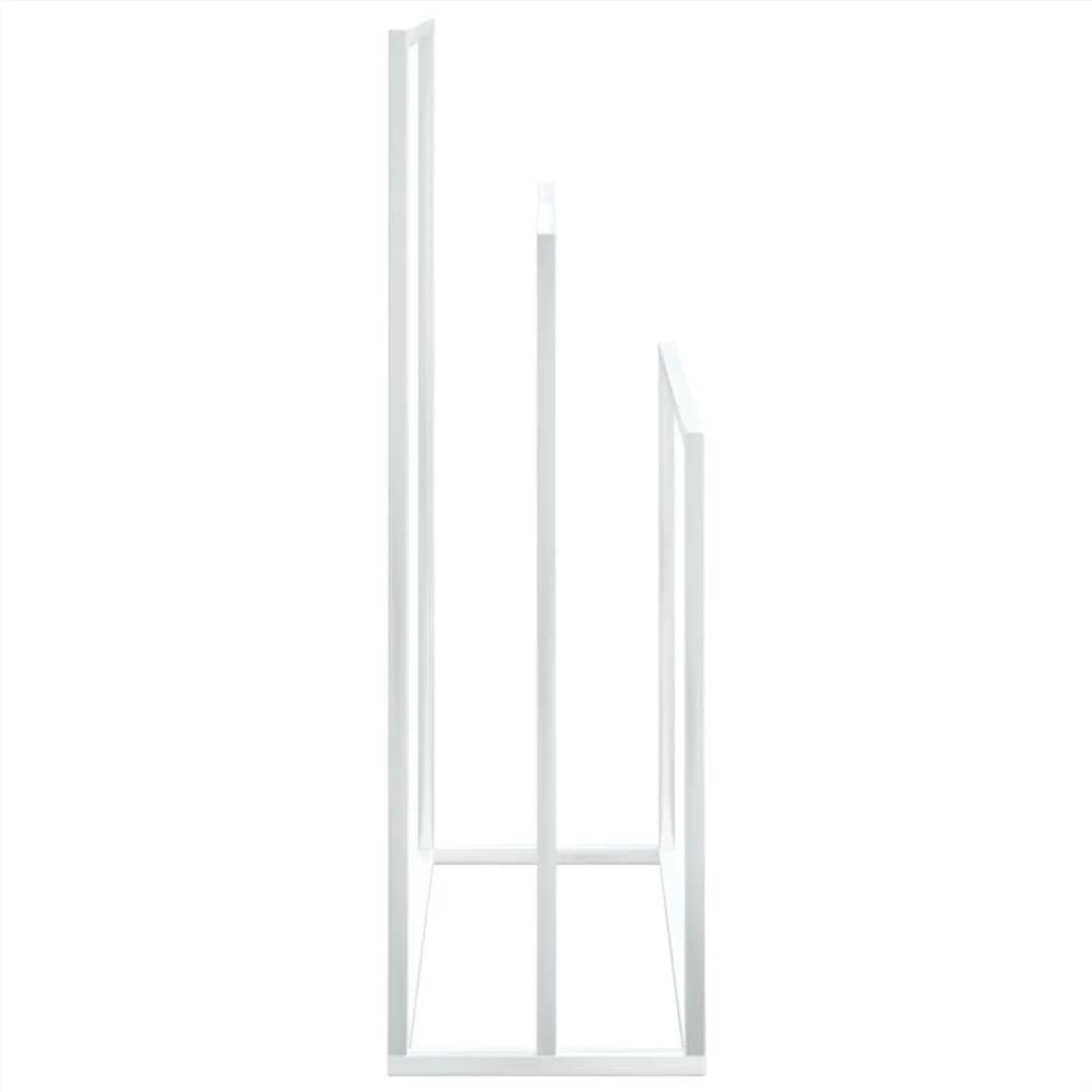 Freestanding Towel Rack White 48x24x79 Cm Iron 6 Freestanding Towel Rack White 48x24x79 Cm Iron - Image 4