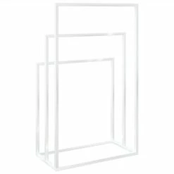 Freestanding Towel Rack White 48x24x79 Cm Iron 12 Freestanding Towel Rack White 48x24x79 Cm Iron -Wltoys Shop Freestanding Towel Rack White 48x24x79 cm Iron 512933 4