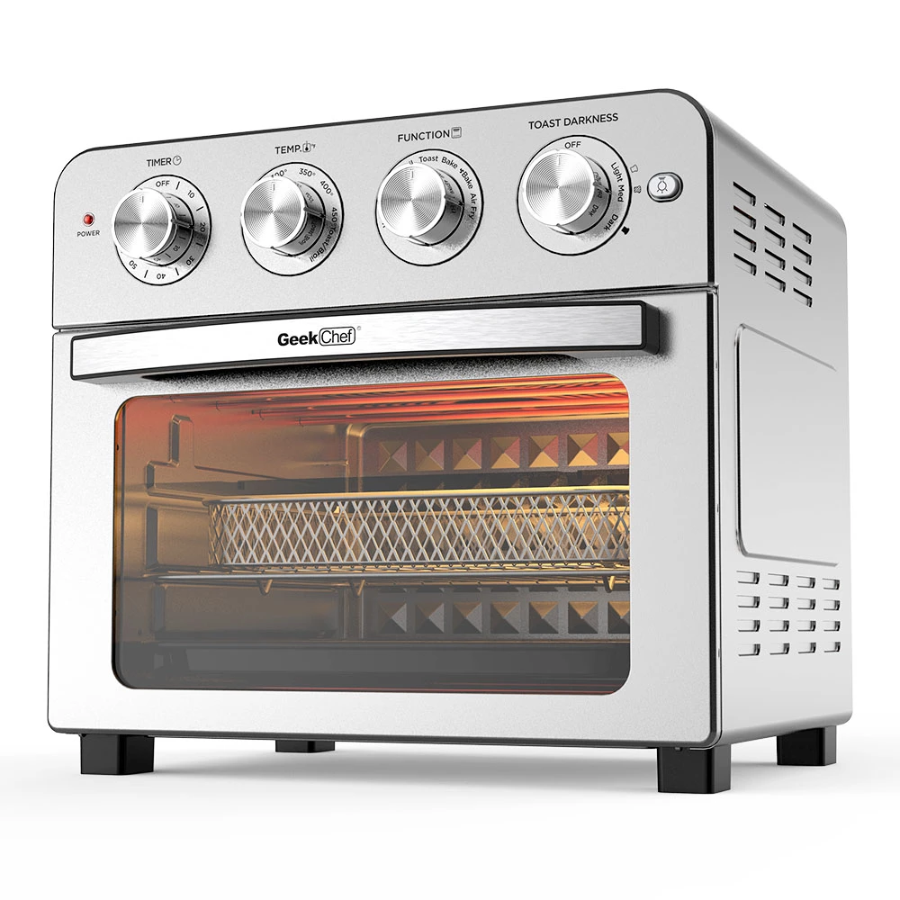 Geek Chef Air Fry Oven, Countertop Toaster Oven, 3-Rack Levels, 16 Preset Modes, Stainless Steel (24.5Qt 1700W) 6 Geek Chef Air Fry Oven, Countertop Toaster Oven, 3-Rack Levels, 16 Preset Modes, Stainless Steel (24.5Qt 1700W) - Image 4
