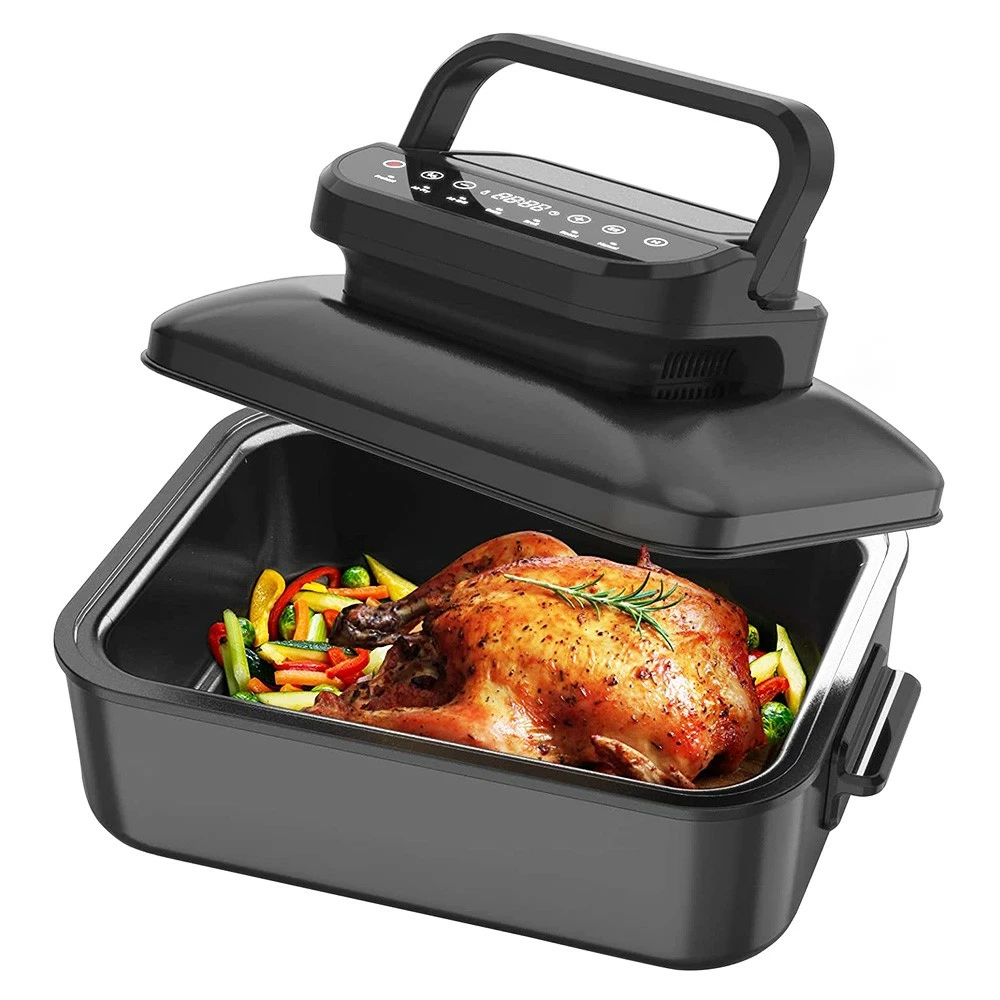 Geek Chef GFG06 7 In 1 Air Fryer Electric Indoor Grill Combo, 1500W Power, 6QT Capacity, Preset Function, Removable Non-Stick Plate, 60min Timer 3 Geek Chef GFG06 7 In 1 Air Fryer Electric Indoor Grill Combo, 1500W Power, 6QT Capacity, Preset Function, Removable Non-Stick Plate, 60min Timer