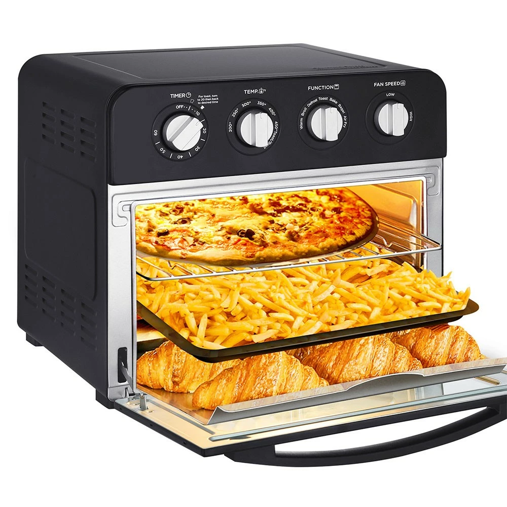 Geek Chef GTO23PB 7 In 1 Air Fryer Oven, 1700W Power, 6 Slice 24.5QT Air Fryer Toaster Oven Combo, 3 Rack Positions 4 Geek Chef GTO23PB 7 In 1 Air Fryer Oven, 1700W Power, 6 Slice 24.5QT Air Fryer Toaster Oven Combo, 3 Rack Positions - Image 2