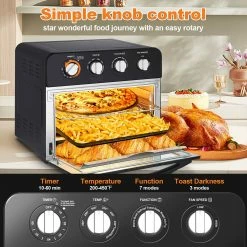Geek Chef GTO23PB 7 In 1 Air Fryer Oven, 1700W Power, 6 Slice 24.5QT Air Fryer Toaster Oven Combo, 3 Rack Positions 13 Geek Chef GTO23PB 7 In 1 Air Fryer Oven, 1700W Power, 6 Slice 24.5QT Air Fryer Toaster Oven Combo, 3 Rack Positions -Wltoys Shop Geek Chef GTO23PB 7 in 1 Air Fryer Oven 519102 5