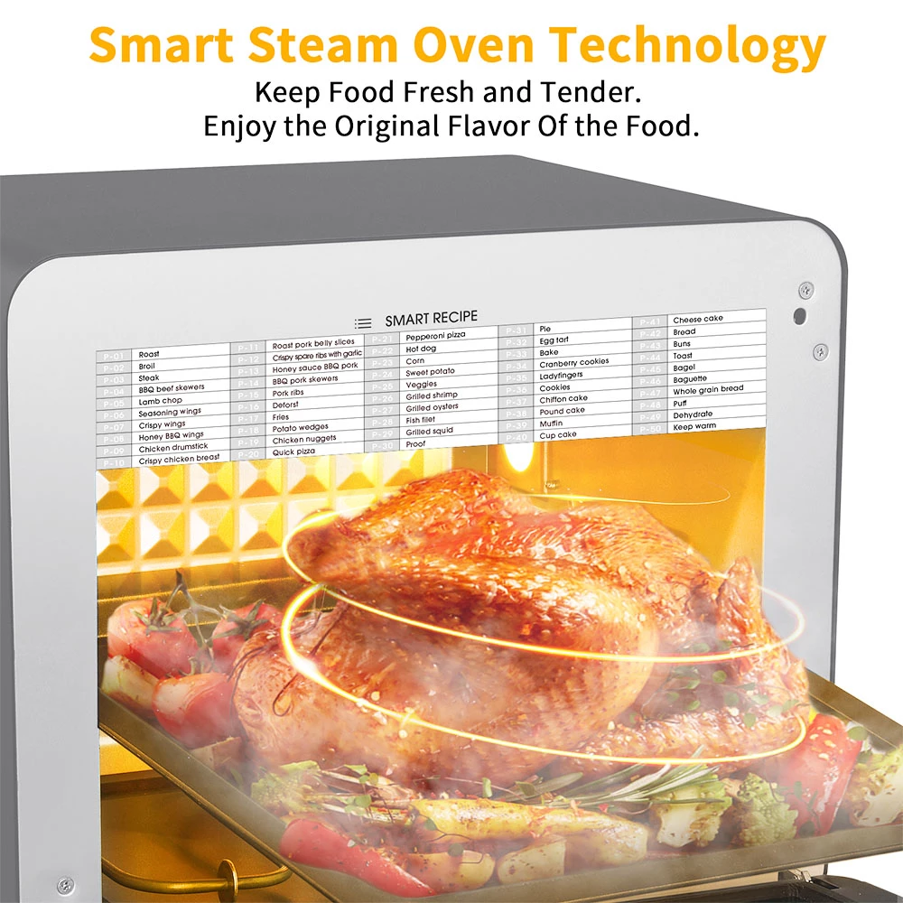 Geek Chef Steam Air Fryer Toast Oven Combo, 26 QT Steam Convection Oven Countertop 50 Cooking Presets 6 Geek Chef Steam Air Fryer Toast Oven Combo, 26 QT Steam Convection Oven Countertop 50 Cooking Presets - Image 4