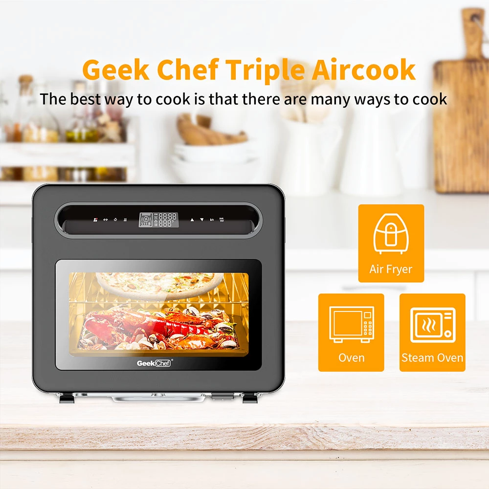 Geek Chef Steam Air Fryer Toast Oven Combo, 26 QT Steam Convection Oven Countertop 50 Cooking Presets 7 Geek Chef Steam Air Fryer Toast Oven Combo, 26 QT Steam Convection Oven Countertop 50 Cooking Presets - Image 5