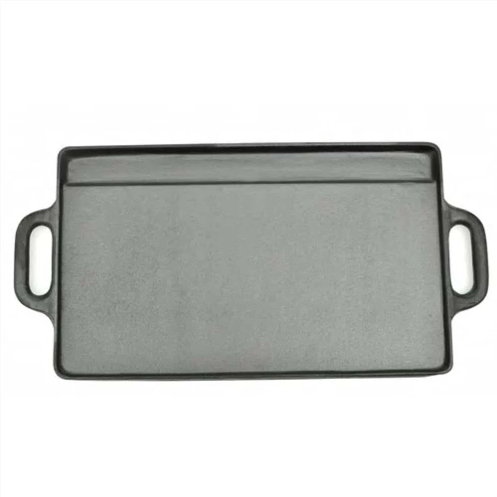 Grill Platter 2 Pcs Cast Iron Reversible 38x23 Cm - Image 2