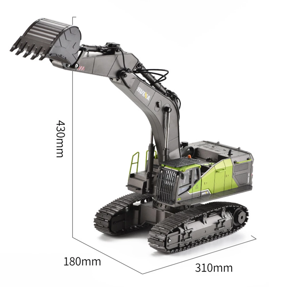 HUINA 593 RC Excavator Simulation Alloy Toy Multi-functional With Remote Control 4 HUINA 593 RC Excavator Simulation Alloy Toy Multi-functional With Remote Control - Image 2