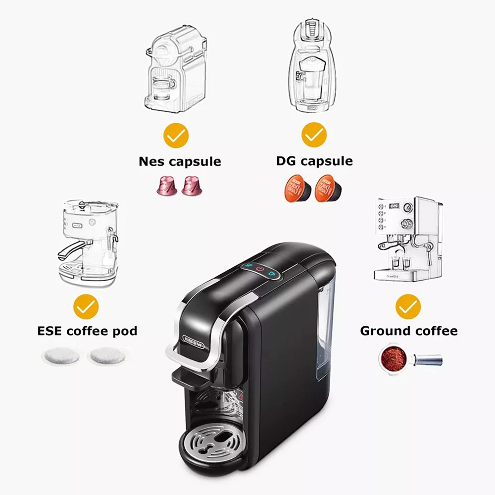 HiBREW H2A 1450W Espresso Coffee Machine, 19 Bar Extraction, Hot/Cold 4-in-1 Multiple Capsule Coffee Maker - White 4 HiBREW H2A 1450W Espresso Coffee Machine, 19 Bar Extraction, Hot/Cold 4-in-1 Multiple Capsule Coffee Maker - White - Image 2