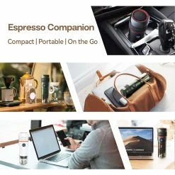 HiBREW H4 Portable Car Coffee Machine, 15 Bar Pressure, DC 12V Espresso Coffee Maker With Adapter Storage Bag Bracket -Wltoys Shop HiBREW H4 Portable Car Coffee Machine 508853 4