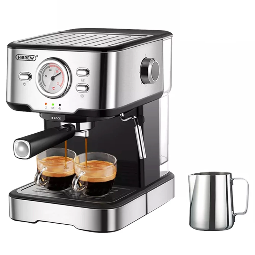 HiBREW H5 1050W Coffee Maker, 20 Bar Semi-Auto Cappuccino Espresso Coffee Machine, 1.5L Capacity, Temperature Display 3 HiBREW H5 1050W Coffee Maker, 20 Bar Semi-Auto Cappuccino Espresso Coffee Machine, 1.5L Capacity, Temperature Display