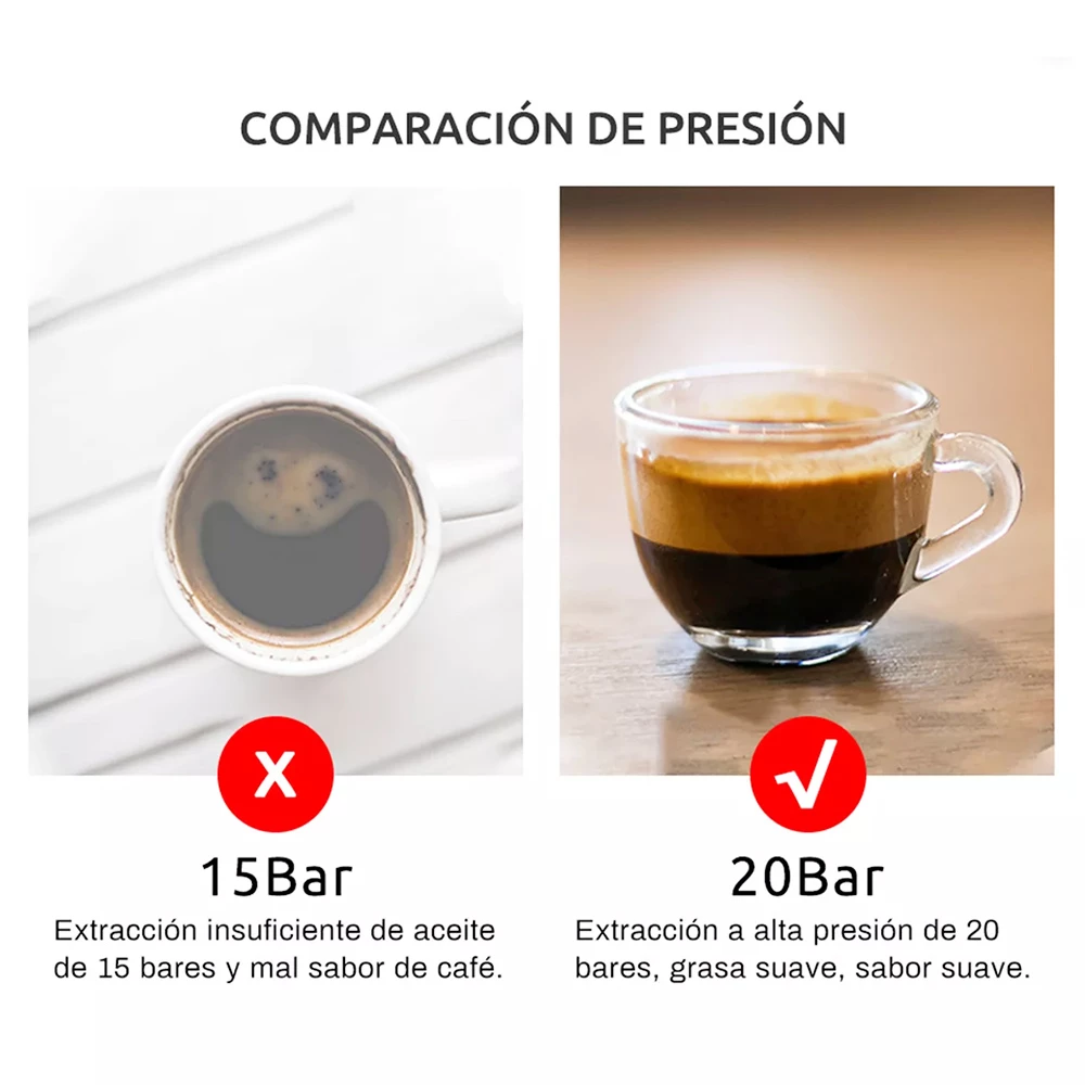 HiBREW H5 1050W Coffee Maker, 20 Bar Semi-Auto Cappuccino Espresso Coffee Machine, 1.5L Capacity, Temperature Display 6 HiBREW H5 1050W Coffee Maker, 20 Bar Semi-Auto Cappuccino Espresso Coffee Machine, 1.5L Capacity, Temperature Display - Image 4