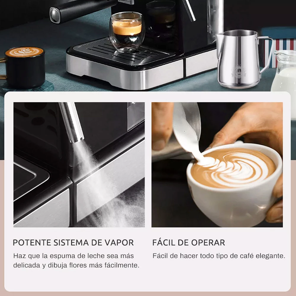 HiBREW H5 1050W Coffee Maker, 20 Bar Semi-Auto Cappuccino Espresso Coffee Machine, 1.5L Capacity, Temperature Display 7 HiBREW H5 1050W Coffee Maker, 20 Bar Semi-Auto Cappuccino Espresso Coffee Machine, 1.5L Capacity, Temperature Display - Image 5