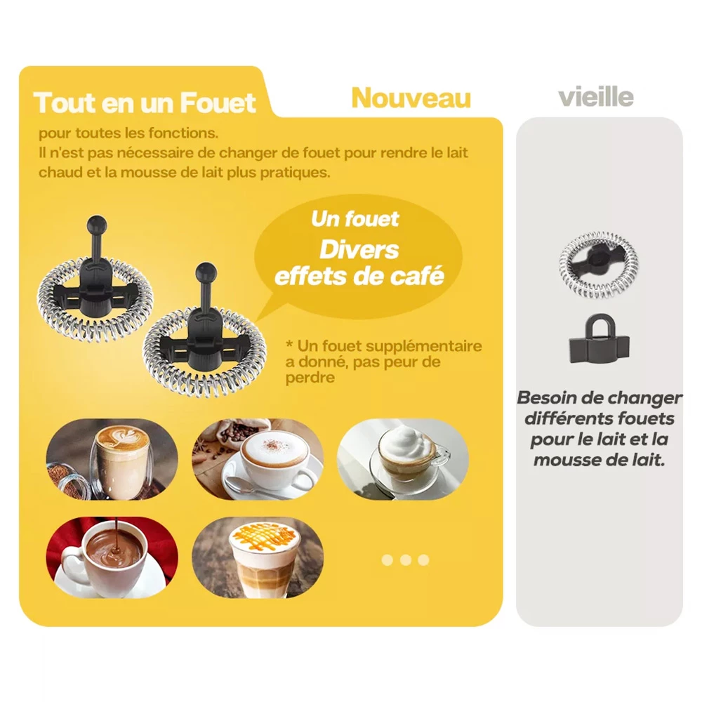 HiBREW M1A 450W Milk Frother Foaming Machine, Chocolate Mixer Cold/Hot Latte Cappuccino, Fully Auto Milk Warmer - White 7 HiBREW M1A 450W Milk Frother Foaming Machine, Chocolate Mixer Cold/Hot Latte Cappuccino, Fully Auto Milk Warmer - White - Image 5