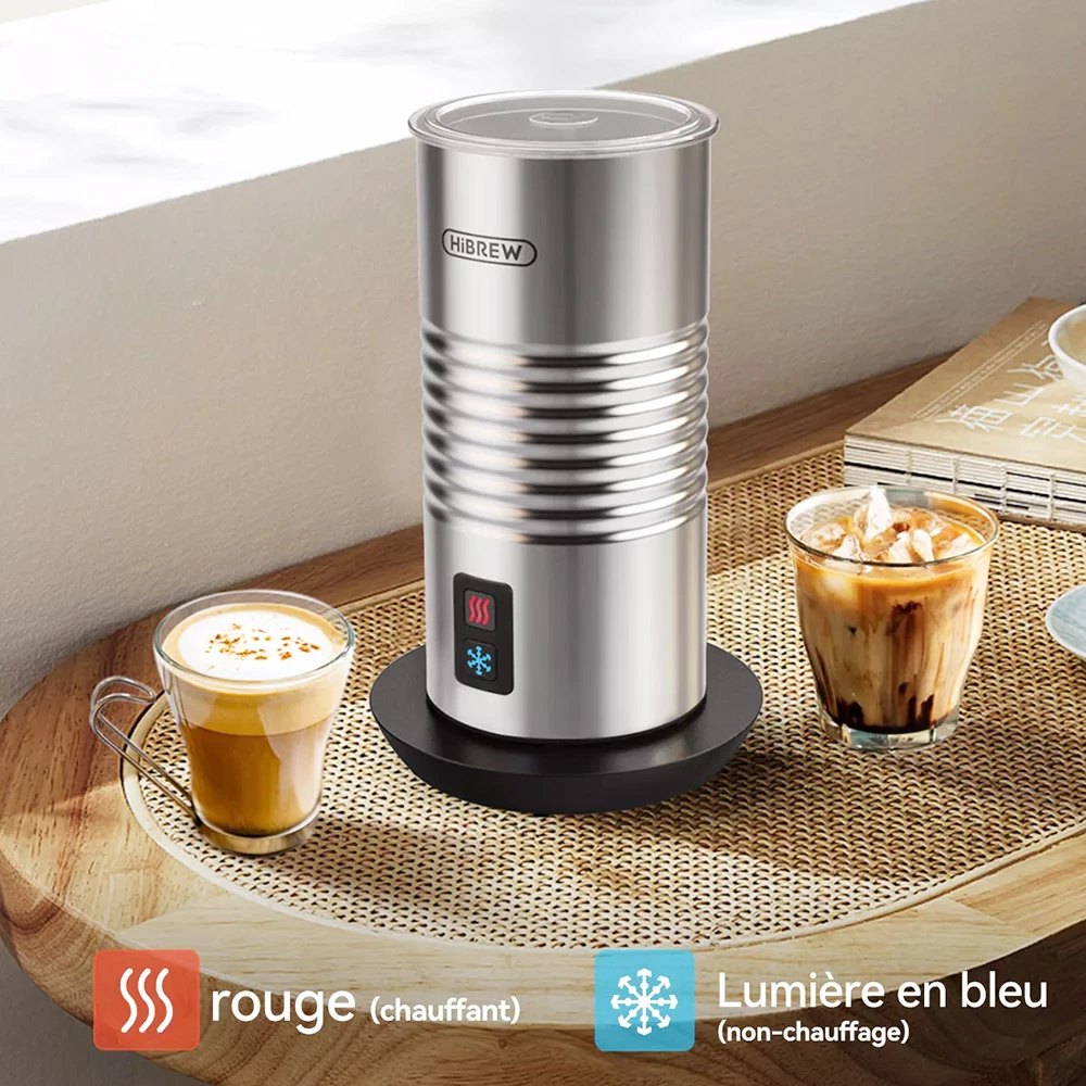 HiBREW M2A 500W Milk Frother Foaming Machine, Cold/Hot Latte Cappuccino, 2 Whisks, Fully Automatic Milk Warmer 4 HiBREW M2A 500W Milk Frother Foaming Machine, Cold/Hot Latte Cappuccino, 2 Whisks, Fully Automatic Milk Warmer - Image 2