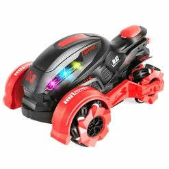 JJRC 829 2.4GHZ 4WD All-Terrain Tire Drift RC Spray Motorcycle With Cool Light & Sound 15km/h - Red