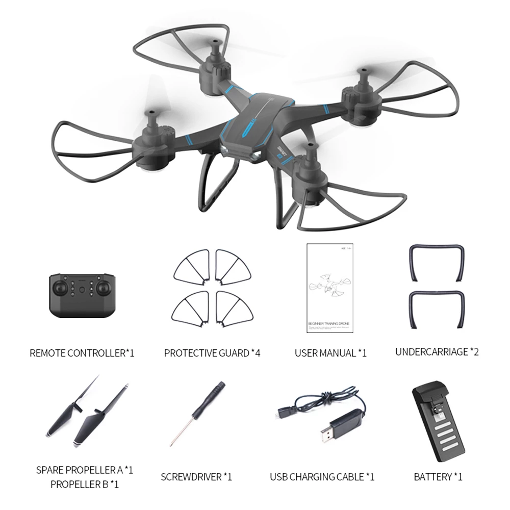JJRC H105 2.4G RC Drone Airborne Gyro Rotation Quadcopter RTF 3 Advanced Training Mode For Beginner - Blue 3 Batteries 5 JJRC H105 2.4G RC Drone Airborne Gyro Rotation Quadcopter RTF 3 Advanced Training Mode For Beginner - Blue 3 Batteries - Image 3