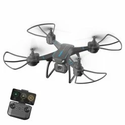 JJRC H105 2.4G RC Drone With Camera Airborne Gyro Rotation Quadcopter RTF 3 Advanced Training Mode For Beginner - Blue 3 Batteries