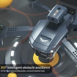 JJRC H106 4K Camera All-Round Obstacle Avoidance Foldable RC Drone Dual Camera Two Batteries - Black -Wltoys Shop JJRC H106 Foldable RC Drone with Obstacle Avoidance Two Cameras Black 508813 2 5