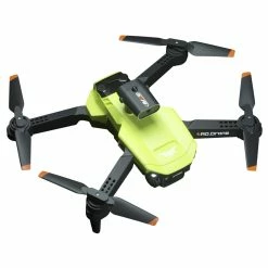 JJRC H106 4K Adjustable Camera All-Round Obstacle Avoidance Foldable RC Drone Dual Camera Two Batteries - Green
