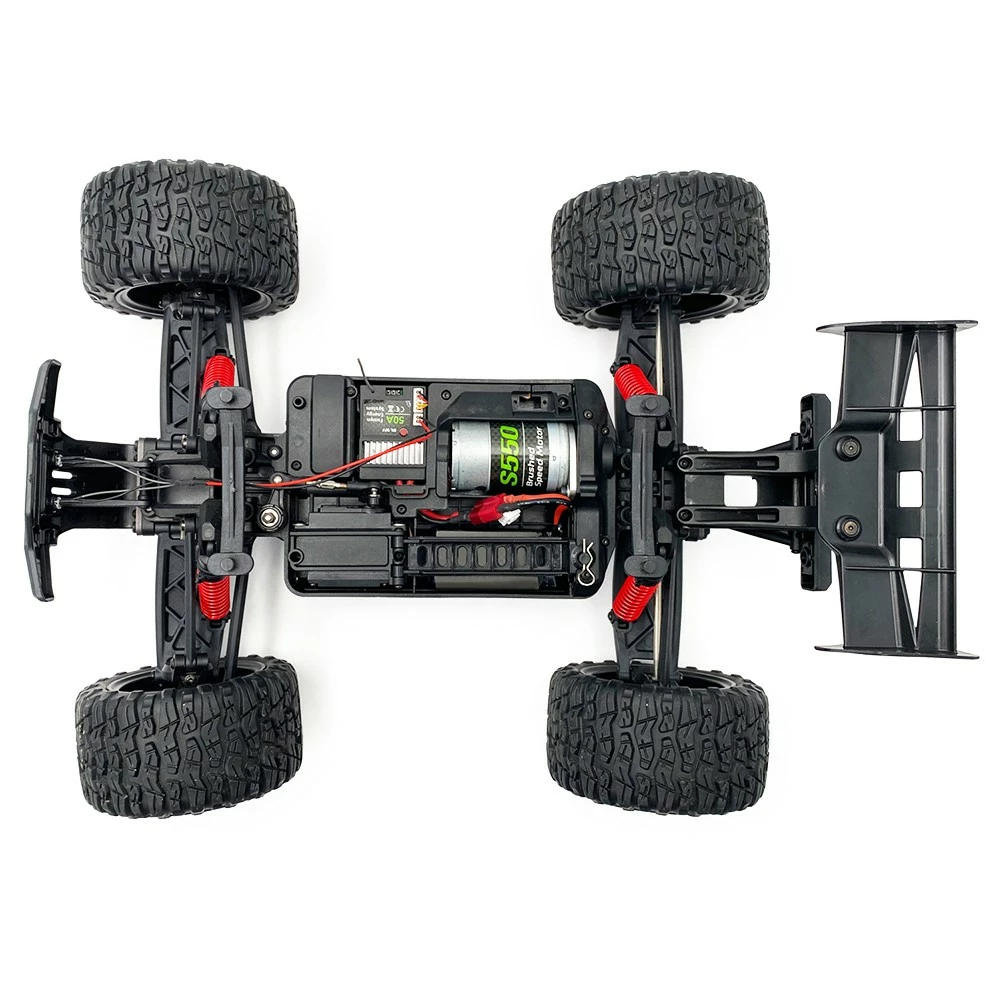 JJRC Q123 1: 10 Racing Car Field Pickup Brushed 4WD RTR RC Truck High Speed Off-Road With 2 Batteries - Red & Green 5 JJRC Q123 1: 10 Racing Car Field Pickup Brushed 4WD RTR RC Truck High Speed Off-Road With 2 Batteries - Red & Green - Image 3