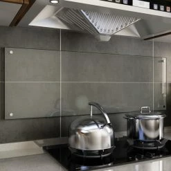 Kitchen Backsplash Transparent 120x40 Cm Tempered Glass