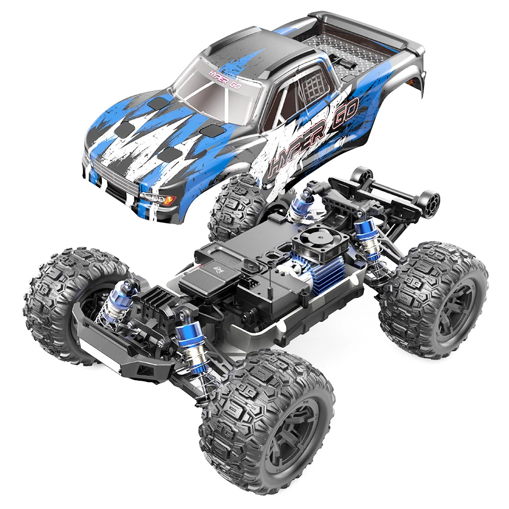 MJX Hyper Go H16H 1/16 2.4G 38km/h RC Car With GPS Module Models Off-road High Speed Vehicles Blue - Two Batteries 4 MJX Hyper Go H16H 1/16 2.4G 38km/h RC Car With GPS Module Models Off-road High Speed Vehicles Blue - Two Batteries - Image 2