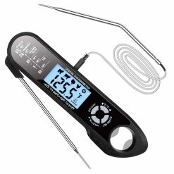 Multi - Needle Intelligent Alarm Oven Barbecue Food Thermometer Waterproof Thermometer For Meat - Black