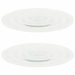 Rotating Serving Plates 2 Pcs Transparent 30 Cm Tempered Glass