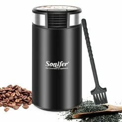 Sonifer SF3526 200W 50g Mini Electric Coffee Grinder, Cafe Grass Nuts Herbs Grains Pepper Coffee Beans Grinding Machine