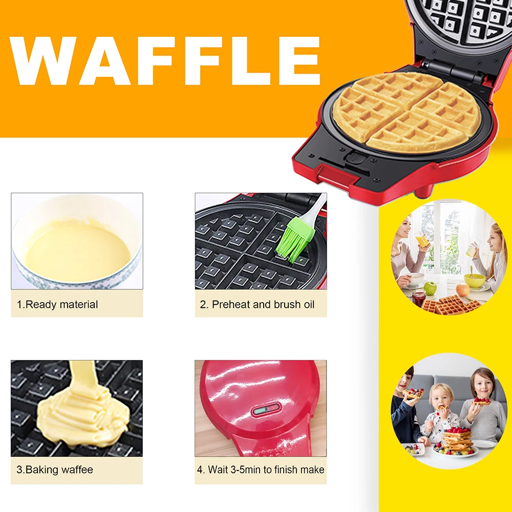 Sonifer SF6083 1000W Electric Waffle Maker, 3-in-1 Waffle Donuts Omelet Plates, Non-stick Coating Breakfast Machine 4 Sonifer SF6083 1000W Electric Waffle Maker, 3-in-1 Waffle Donuts Omelet Plates, Non-stick Coating Breakfast Machine - Image 2