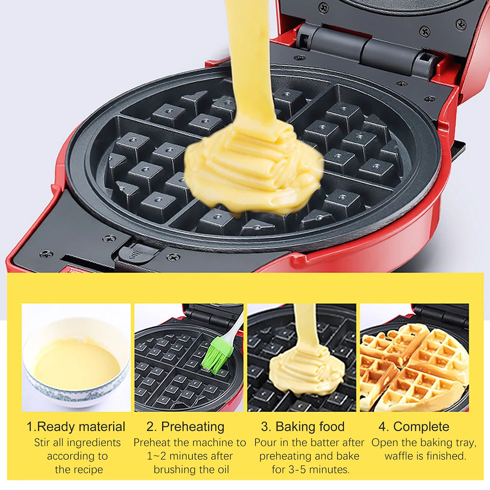 Sonifer SF6083 1000W Electric Waffle Maker, 3-in-1 Waffle Donuts Omelet Plates, Non-stick Coating Breakfast Machine 6 Sonifer SF6083 1000W Electric Waffle Maker, 3-in-1 Waffle Donuts Omelet Plates, Non-stick Coating Breakfast Machine - Image 4