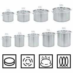 Stock Pot 71 L 45x45 Cm Stainless Steel 13 Stock Pot 71 L 45x45 Cm Stainless Steel -Wltoys Shop Stock Pot 71 L 45x45 cm Stainless Steel 429279 5