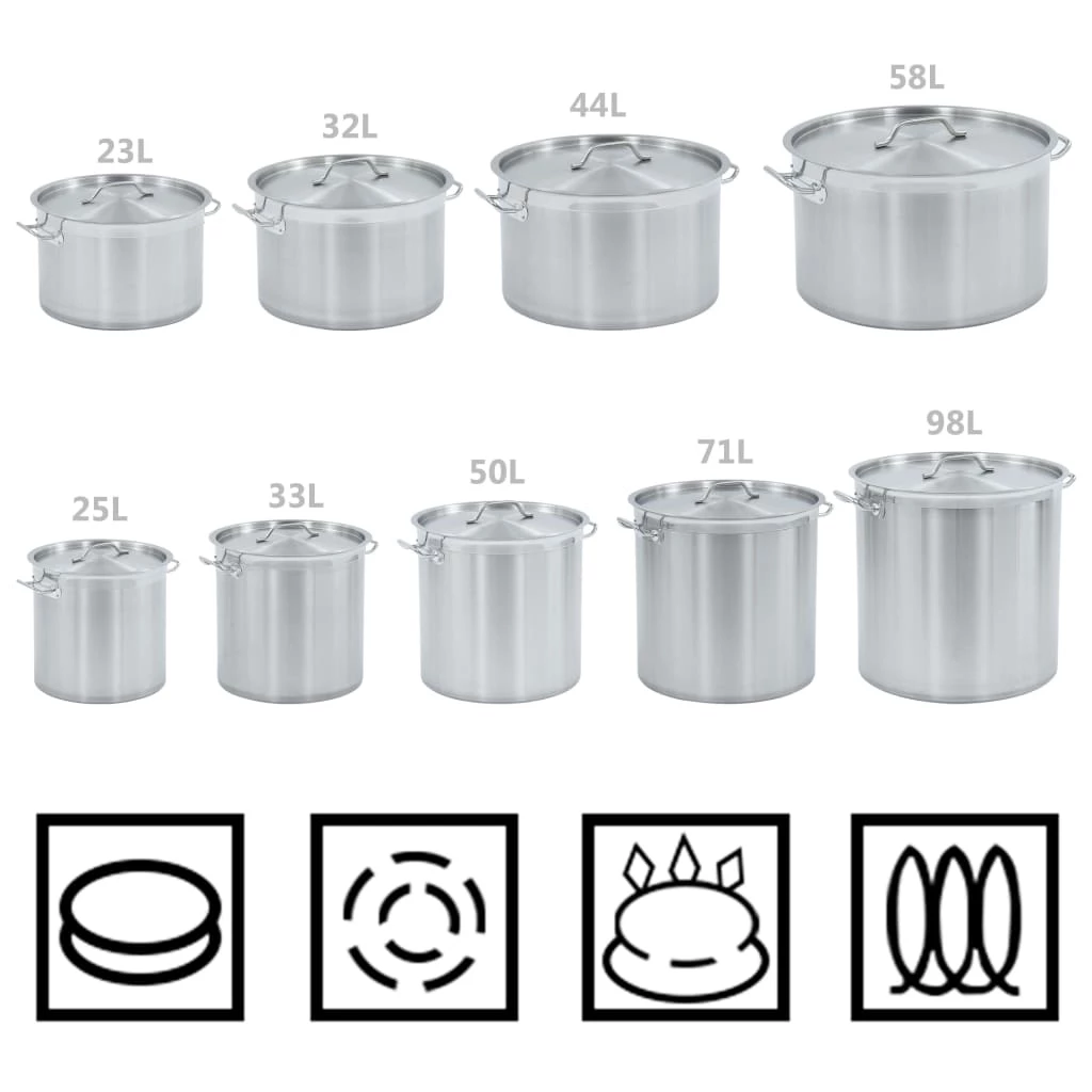 Stock Pot 71 L 45x45 Cm Stainless Steel 8 Stock Pot 71 L 45x45 Cm Stainless Steel - Image 6