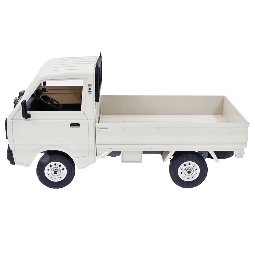 WPL D12 2.4G 1/10 2WD Off-road Military Truck RC Car - White Three Batteries - Image 2